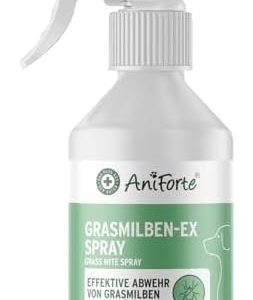 AniForte Grasmilben-EX Spray 250ml - Effektives Grasmilbenspray für Hunde, langanhaltender Schutz & Hautberuhigung gegen