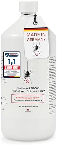 BIODELTA LTK-008 Spinnenspray 500 ml - Effektive Spinnenabwehr für Innenräume - Biologisch abbaubar & sicher aus Deutsch