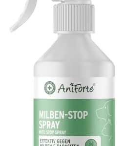 AniForte Milbenspray für Hunde & Katzen 250 ml - Effektiver Milbenschutz und Insektenabwehr für Ihr Haustier zuhause