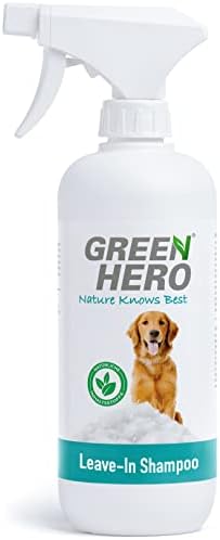 Green Hero Leave-in Shampoo für Hunde 500 ml – schnelltrocknendes Trockenshampoo für mühelose, gründliche Reinigung unte