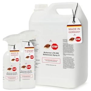 BIODELTA LTK-008 Bettwanzen Set 2 x 500ml + 1 x 5L - Effektives Anti-Bettwanzen Mittel für Zuhause - Wasserbasiert & lan