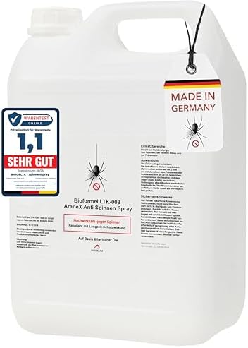 BIODELTA LTK-008 Spinnenspray 500 ml - Effektive Spinnenabwehr für Innenräume - Biologisch abbaubar & sicher aus Deutsch