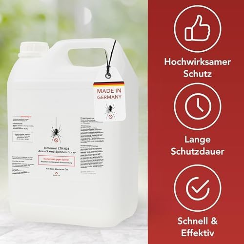 BIODELTA LTK-008 Spinnenspray 500 ml - Effektive Spinnenabwehr für Innenräume - Biologisch abbaubar & sicher aus Deutsch