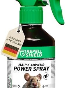 RepellShield® MausEx+ Mäuseabwehr Spray mit Geraniol - Effektive Ratten- & Mäusevertreibung für Innen & Außen, ohne Rück
