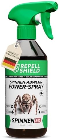 RepellShield® Spinnenspray 0.5L - Ultrakonzentriertes Insektenspray für Innen- & Außenanwendung - Effektiver Spinnenabwe