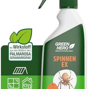 Green Hero Spinnen-Ex Spray 500ml – Effektives Fernhaltemittel gegen Spinnen für Innen und Außen, langfristiger Schutz!