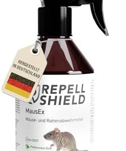 RepellShield® Ratten- & Mäuseabwehr Spray 250ml - Effektive Nagetiere Abwehr mit frischem Pfefferminzöl Duft für innen u