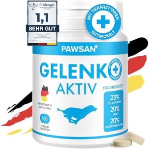 Gelenktabletten für Hunde - Grünlippmuschel Hochdosiert mit Teufelskralle & Kollagen - Effektiver Gelenkschutz für aktiv