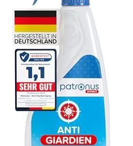 Patronus Giardien-Spray 500ml - Hochwirksames Hygiene-Spray für Hunde & Katzen gegen Viren, Bakterien & Pilze