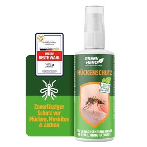 Green Hero Mückenspray 100ml – Effektiver Mückenschutz für Erwachsene & Kinder, pflanzliches EC-Öl für sicheren Outdoor-