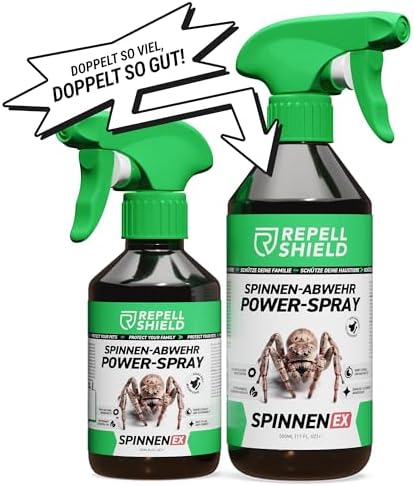 RepellShield® Spinnenspray 0.5L - Ultrakonzentriertes Insektenspray für Innen- & Außenanwendung - Effektiver Spinnenabwe