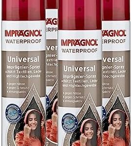 Imprägnol Universal Imprägnierspray 5x400ml: Atmungsaktiver Wetterschutz für Leder & Textilien - Perfekt für Schuhe, Tas