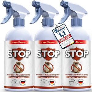 Marderspray 3x 500 ml – Sofortwirkung gegen Marder – Ideal für Auto, Haus & Garage – Made in Germany