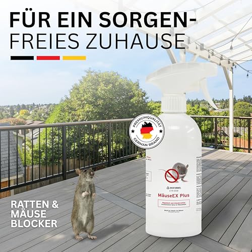 BIOFORMEL Mäuse Ex Spray Plus 5L – Effektive Mäuse- & Rattenabwehr für Innen & Außen – Geraniol Wirkung!