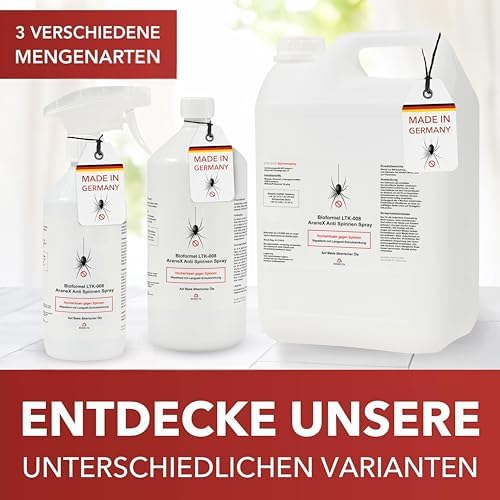BIODELTA LTK-008 Spinnenspray 500 ml - Effektive Spinnenabwehr für Innenräume - Biologisch abbaubar & sicher aus Deutsch