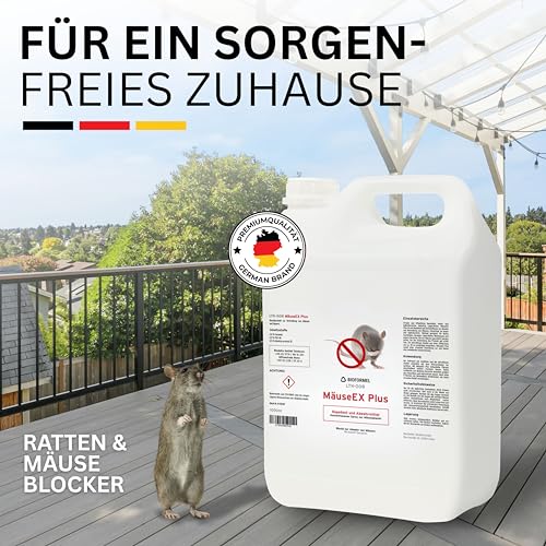 BIOFORMEL Mäuse Ex Spray Plus 5L – Effektive Mäuse- & Rattenabwehr für Innen & Außen – Geraniol Wirkung!