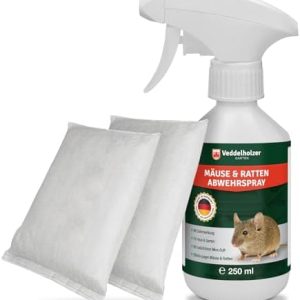 Veddelholzer Mäuseabwehr Set 250 ml – Natürliches Duftsäckchen für effektive Rattenabwehr im Haus & Garten, ohne Chemie!