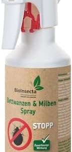 BioInsecta Bettwanzen und Milben Spray 250 ml – Effektiver Schutz für ein milbenfreies Schlafzimmer!