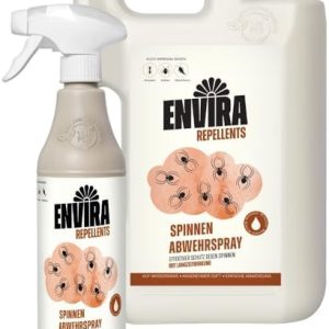 Envira Spinnen Abwehrspray 500 ml + 2 Liter – Effektives Spray mit Langzeitwirkung gegen Spinnen in der Wohnung